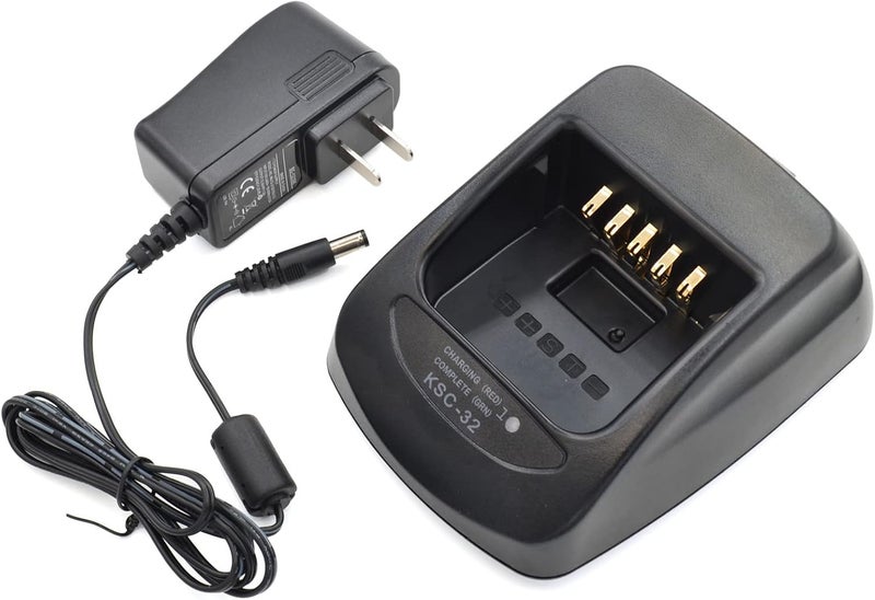 Kymate KSC-32 Rapid Charger with Power Adapter Compatible with Kenwood Radio TH-D72A TK-2180 TK-3180 TK-5210 TK-5310 NX-5200 NX-5300 NX-5400 NX200 NX300 NX-410 NX-411 KNB-31 KNB-32 KNB-47 Battery Charging - Image 3